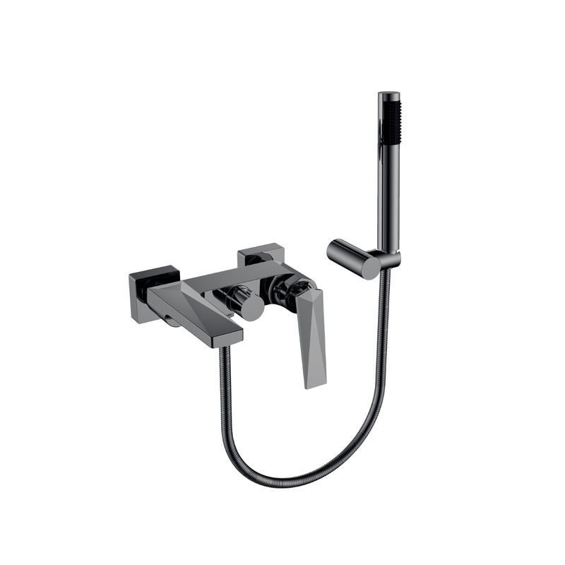 Смеситель для ванны BOHEME Venturo с душ.гарнитуром Shine Gun Metall