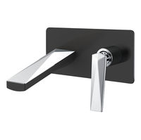 Смеситель скрытого монтажа для раковины BOHEME Venturo 375-B черный с хромом — 1