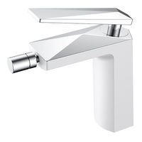 Смеситель для биде BOHEME Venturo 376-W белый с хромом — 1