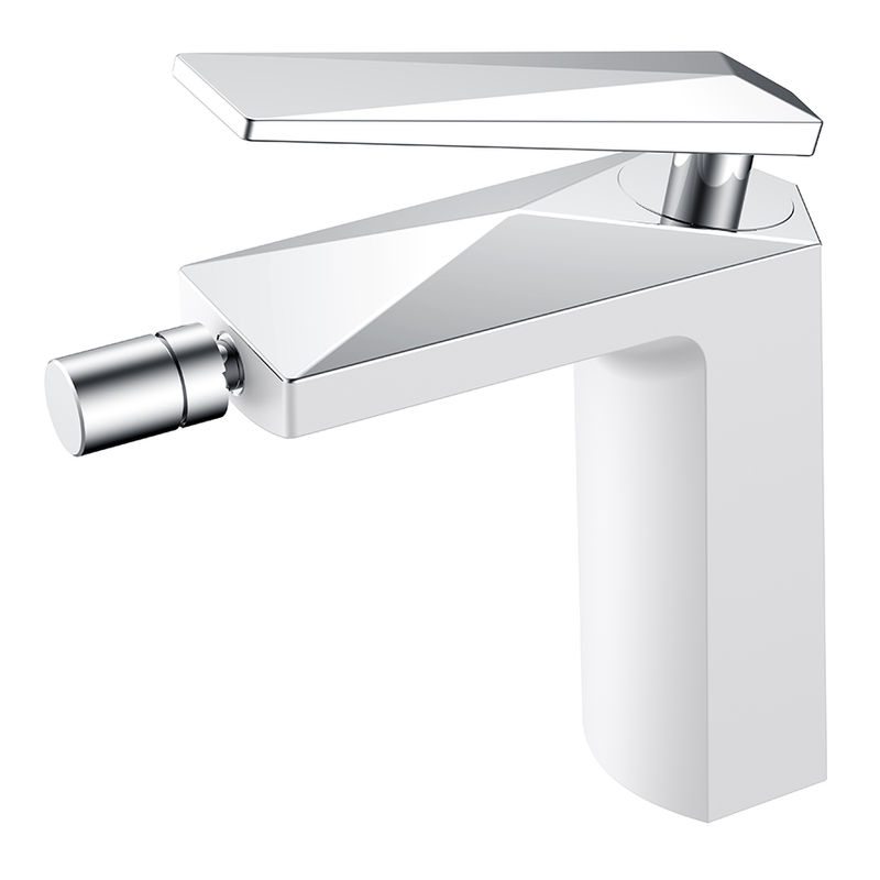 Смеситель для биде BOHEME Venturo 376-W белый с хромом