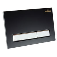 Кнопка смыва Lavinia Boho RelFix 38050601 матовый черный / белый с антибактериальным покрытием SanitiZed — 2