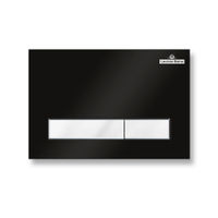 Кнопка смыва Lavinia Boho RelFix 38050601 матовый черный / белый с антибактериальным покрытием SanitiZed — 1