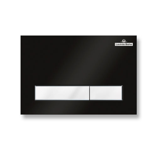 Кнопка смыва Lavinia Boho RelFix 38050601 матовый черный / белый с антибактериальным покрытием SanitiZed