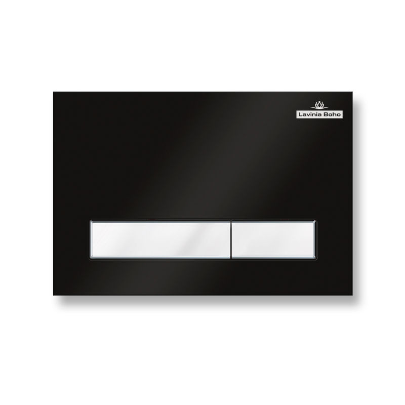 Кнопка смыва Lavinia Boho RelFix 38050601 матовый черный / белый с антибактериальным покрытием SanitiZed