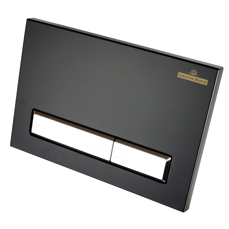 Кнопка смыва Lavinia Boho RelFix 38050601 матовый черный / белый с антибактериальным покрытием SanitiZed