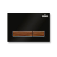 Кнопка смыва Lavinia Boho RelFix 38050602 матовый черный / темное дерево с антибактериальным покрытием SanitiZed — 1