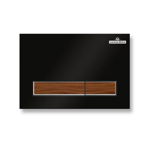 Кнопка смыва Lavinia Boho RelFix 38050602 матовый черный / темное дерево с антибактериальным покрытием SanitiZed