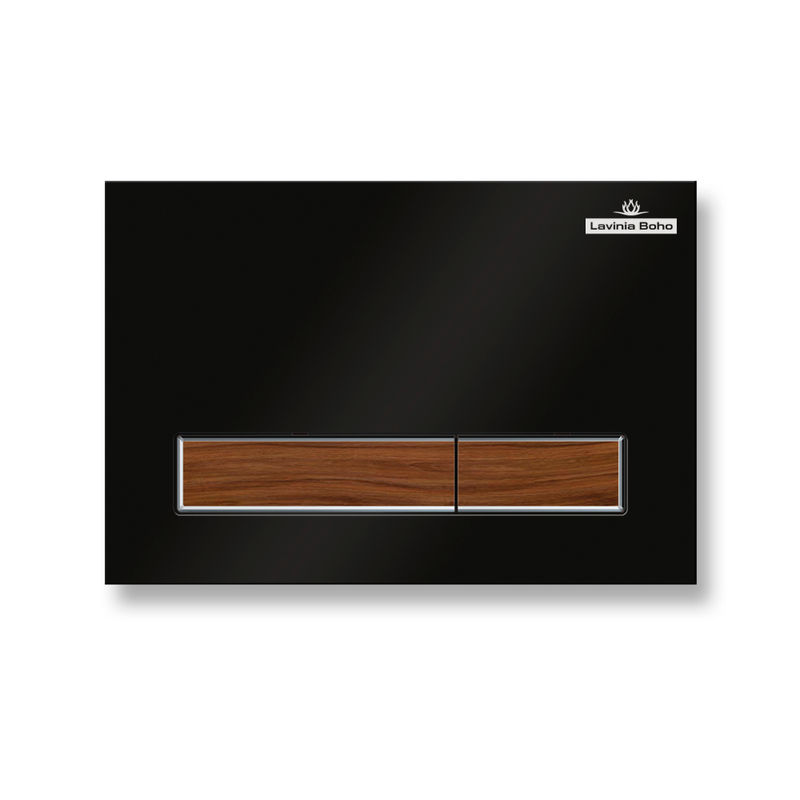 Кнопка смыва Lavinia Boho RelFix 38050602 матовый черный / темное дерево с антибактериальным покрытием SanitiZed