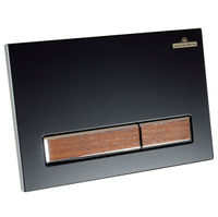 Кнопка смыва Lavinia Boho RelFix 38050602 матовый черный / темное дерево с антибактериальным покрытием SanitiZed — 2