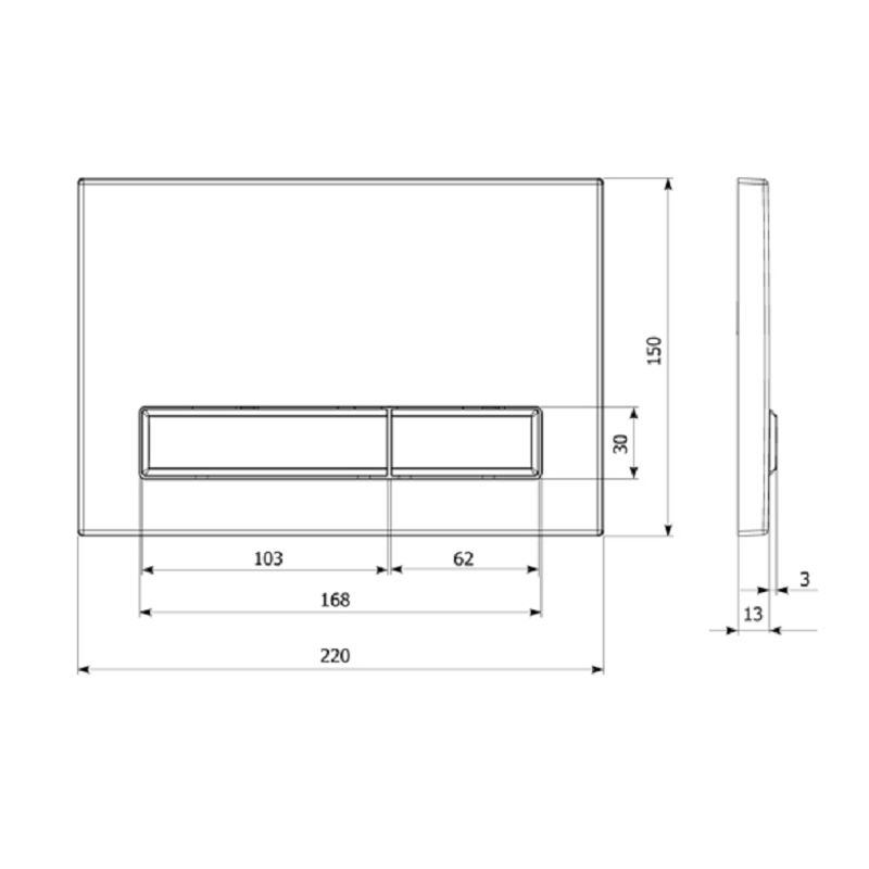 Кнопка смыва Lavinia Boho RelFix 38050602 матовый черный / темное дерево с антибактериальным покрытием SanitiZed