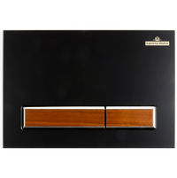 Кнопка смыва Lavinia Boho RelFix 38050602 матовый черный / темное дерево с антибактериальным покрытием SanitiZed — 4