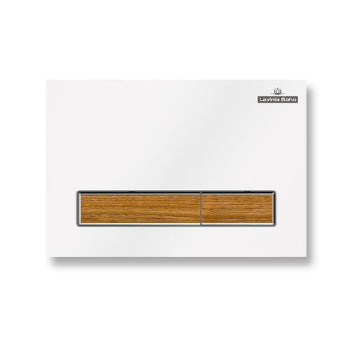 Кнопка смыва Lavinia Boho RelFix 38050603 белый / светлое дерево с антибактериальным покрытием SanitiZed