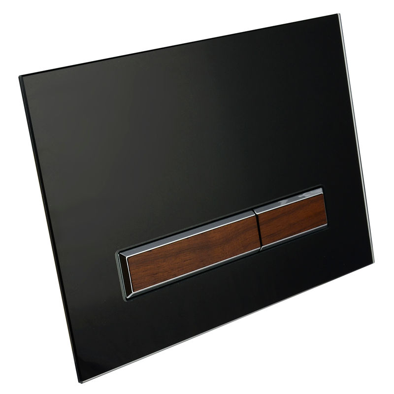 Кнопка смыва Lavinia Boho RelFix 38050702 черный / темное дерево с хром кромкой