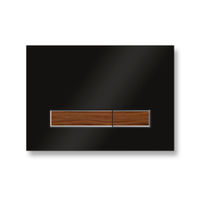 Кнопка смыва Lavinia Boho RelFix 38050702 черный / темное дерево с хром кромкой — 1