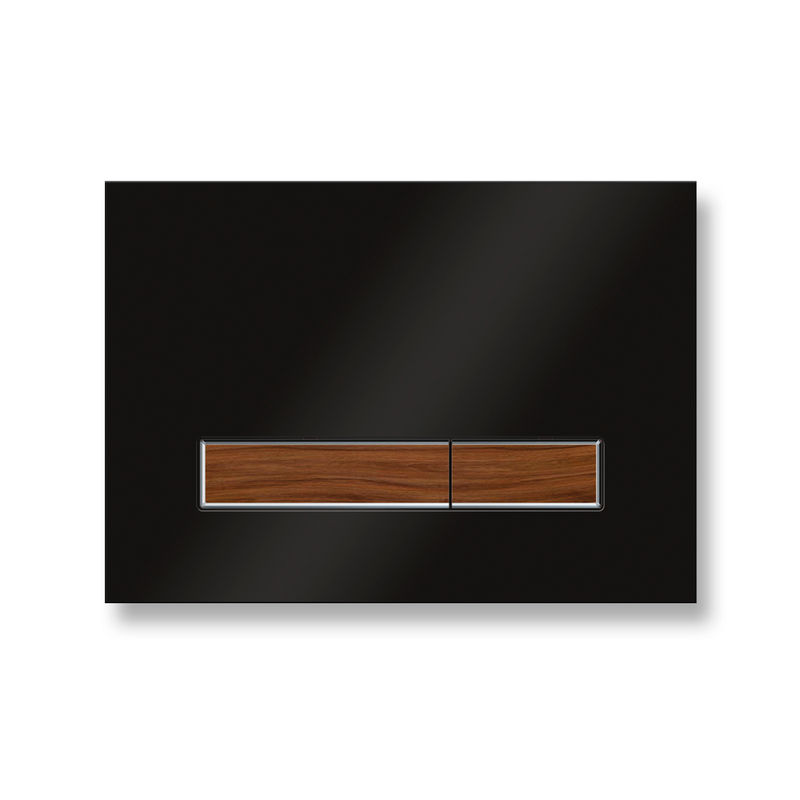 Кнопка смыва Lavinia Boho RelFix 38050702 черный / темное дерево с хром кромкой