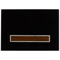 Кнопка смыва Lavinia Boho RelFix 38050702 черный / темное дерево с хром кромкой — 4