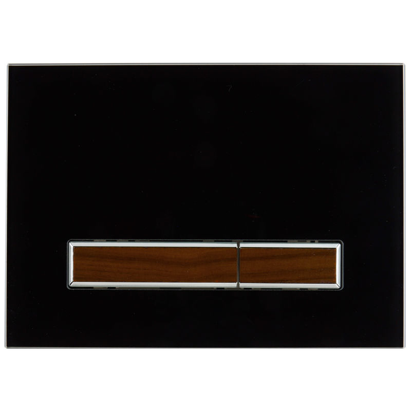 Кнопка смыва Lavinia Boho RelFix 38050702 черный / темное дерево с хром кромкой