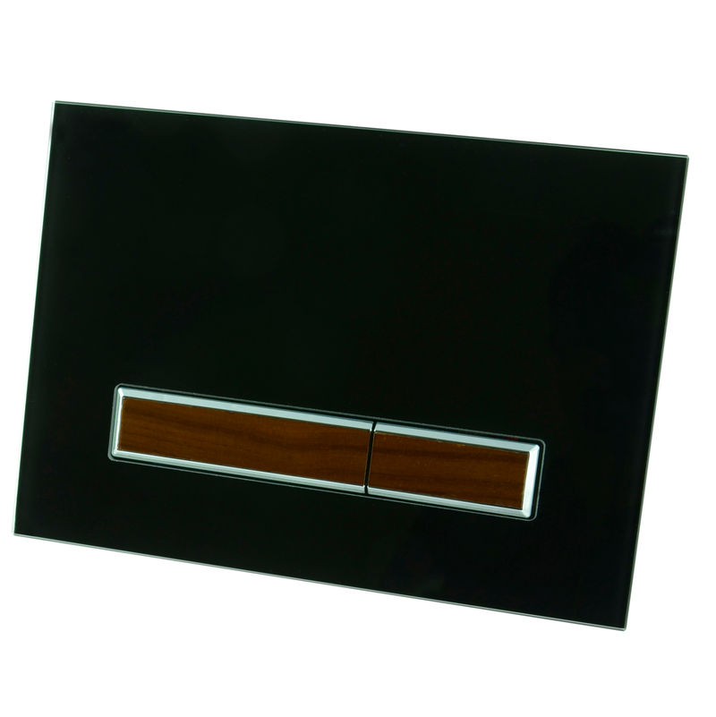 Кнопка смыва Lavinia Boho RelFix 38050702 черный / темное дерево с хром кромкой