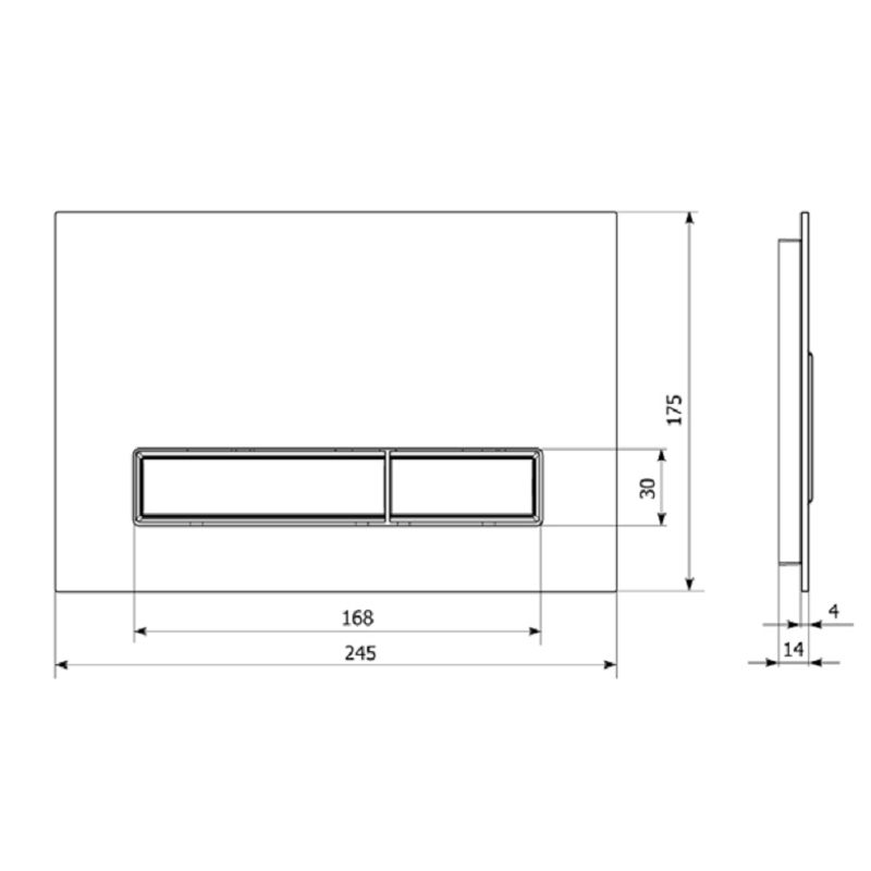 Кнопка смыва Lavinia Boho RelFix 38050702 черный / темное дерево с хром кромкой