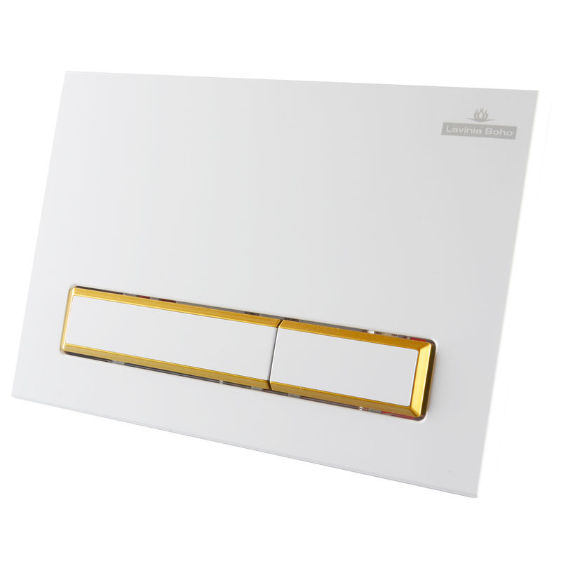 Кнопка смыва Lavinia Boho RelFix 38050802 белый / золотой глянец с антибактериальным покрытием SanitiZed