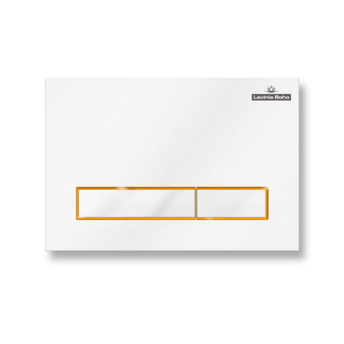 Кнопка смыва Lavinia Boho RelFix 38050802 белый / золотой глянец с антибактериальным покрытием SanitiZed