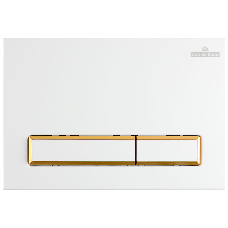 Кнопка смыва Lavinia Boho RelFix 38050802 белый / золотой глянец с антибактериальным покрытием SanitiZed