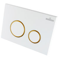 Кнопка смыва Lavinia Boho RelFix 38050804 белый / золотой глянец с антибактериальным покрытием SanitiZed — 3