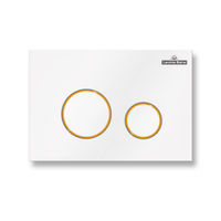 Кнопка смыва Lavinia Boho RelFix 38050804 белый / золотой глянец с антибактериальным покрытием SanitiZed — 1