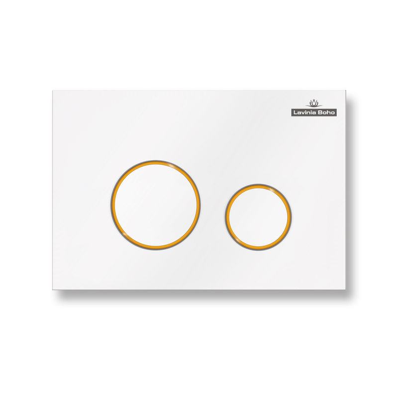 Кнопка смыва Lavinia Boho RelFix 38050804 белый / золотой глянец с антибактериальным покрытием SanitiZed