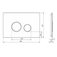 Кнопка смыва Lavinia Boho RelFix 38050902 greek black с хром кромкой — 7