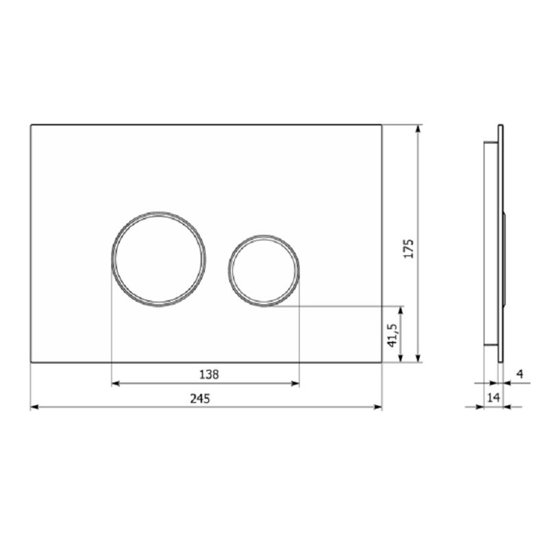 Кнопка смыва Lavinia Boho RelFix 38050902 greek black с хром кромкой