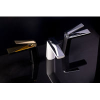 Смеситель для раковины BOHEME Venturo 382-W высокий белый+золото — 2