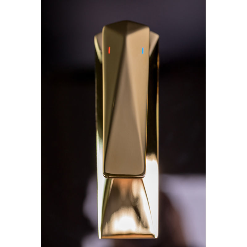 Смеситель для раковины BOHEME Venturo 382-W высокий белый+золото