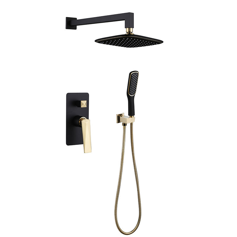 Система для душа скрытого монтажа BOHEME Venturo 384-B черный с золотом