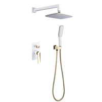 Система для душа скрытого монтажа BOHEME Venturo 384-W белый с золотом — 1