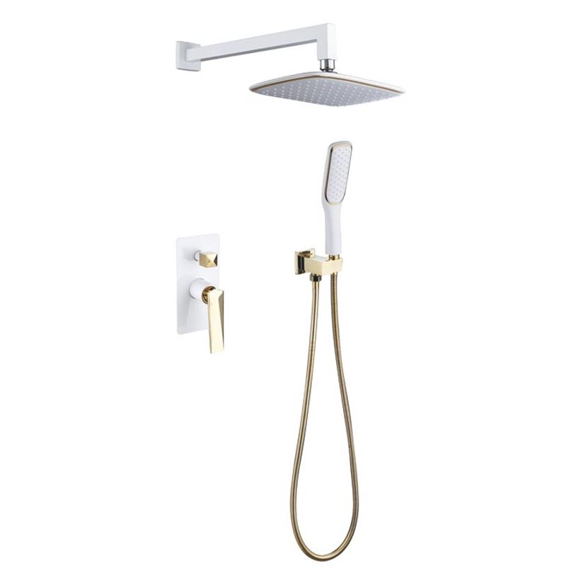 Система для душа скрытого монтажа BOHEME Venturo 384-W белый с золотом