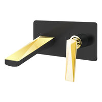 Смеситель скрытого монтажа для раковины BOHEME Venturo 385-B черный с золотом — 1