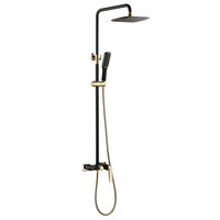 Душевая система BOHEME Venturo 388-B черный с золотом — 1