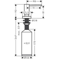 Дозатор для моющего средства Hansgrohe A71 40468000 хром — 2