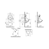 Писсуар Vitra Arkitekt 4106B003-5597 с сенсорным смывом (питание от батарейки) — 3