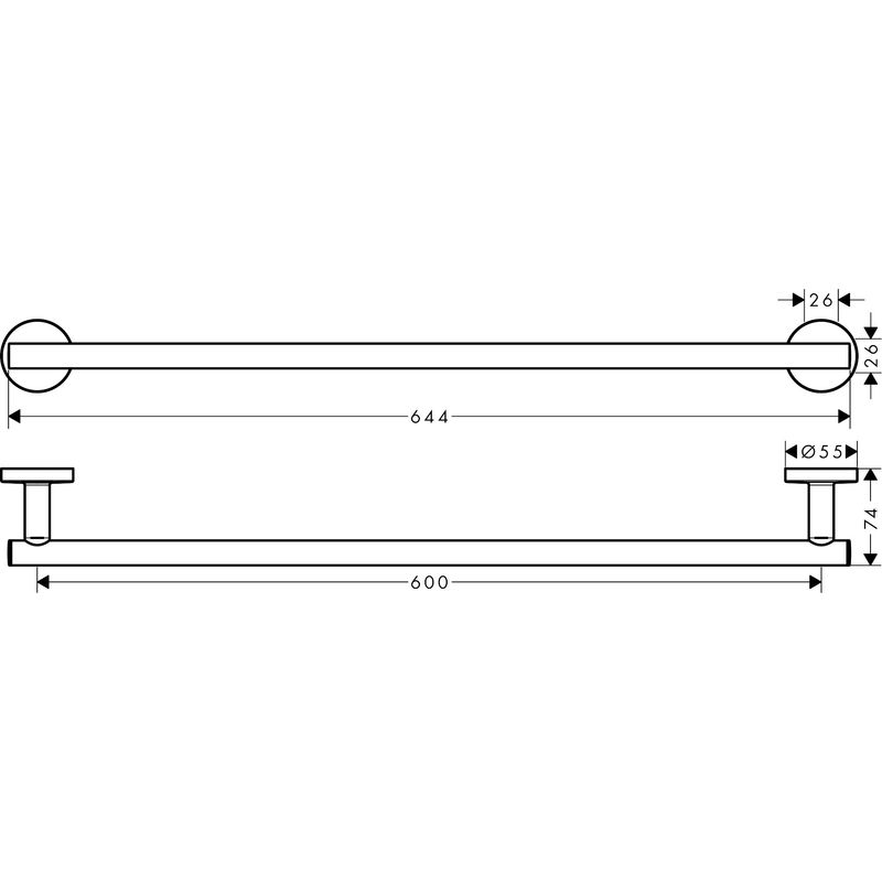 Держатель для полотенец Hansgrohe Logis UA 41716000 хром