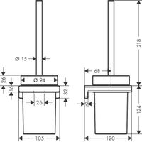 Ершик для унитаза Hansgrohe AddStoris полированное золото 41752990 — 2