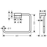 Держатель для полотенец Hansgrohe AddStoris 41754700 матовый белый — 2