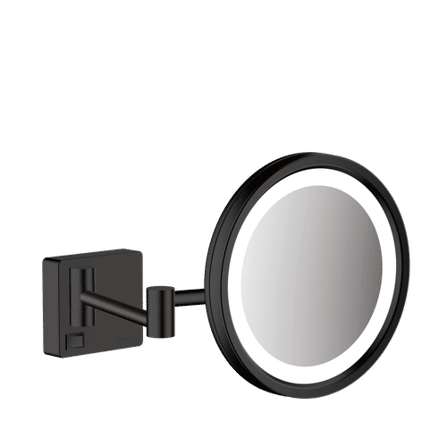 Зеркало косметическое Hansgrohe AddStoris 41790670 матовый черный с подстветкой