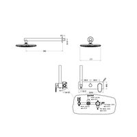 Система для душа скрытого монтажа BOHEME Spectre 454-BR Bronze — 2