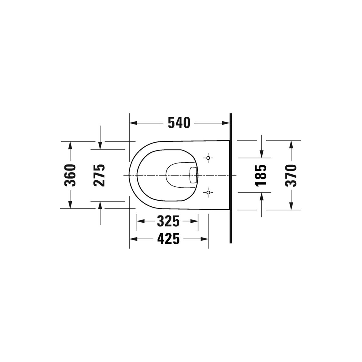 Унитаз подвесной в комплекте Duravit Rimless® D-Neo 45770900A1