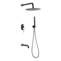 Система для душа скрытого монтажа BOHEME Uno 464-2-BCR Черный Хром — 1