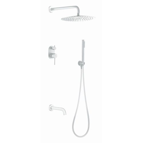 Система для душа скрытого монтажа BOHEME Uno 464-2-MW Matt White