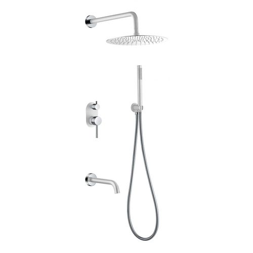 Система для душа скрытого монтажа BOHEME Uno 464-2-WCR Белый Хром