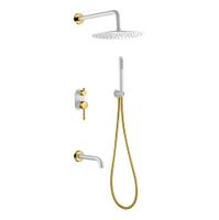 Система для душа скрытого монтажа BOHEME Uno 464-2-WG Белый Золото — 1